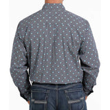 Cinch Men's Navy Geo Printed Long Sleeve Buttondown MTW1105302