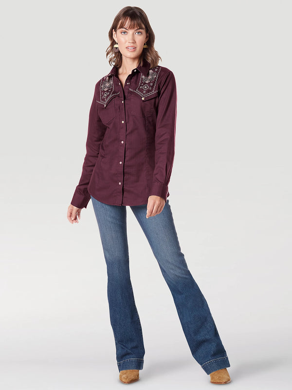 WRANGLER RETRO WOMEN'S WESTERN VINTAGE SHIRT STYLE 112336492
