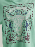 Wrangler Dusty Jade Retro Women's Long Sleeve Graphic Tee 112335497