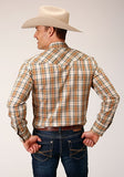Roper Western Shirt Mens L/S Plaid Snap Brown 01-001-0101-0582 BR