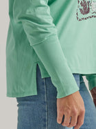 Wrangler Dusty Jade Retro Women's Long Sleeve Graphic Tee 112335497