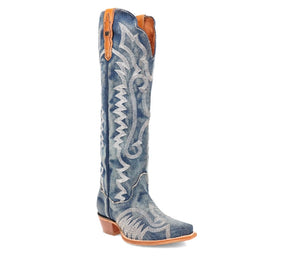 Dan Post Women's Denim Darlin' Tall Western Boots - Snip Toe DP5108