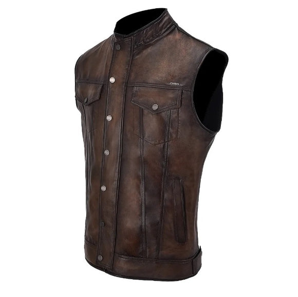 CHALECO CUADRA PARA CABALLERO EN PIEL OVINO JC231