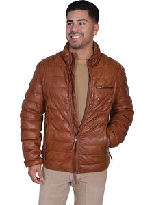 Scully Men's Horizontal Ribbed Leather Jacket 512