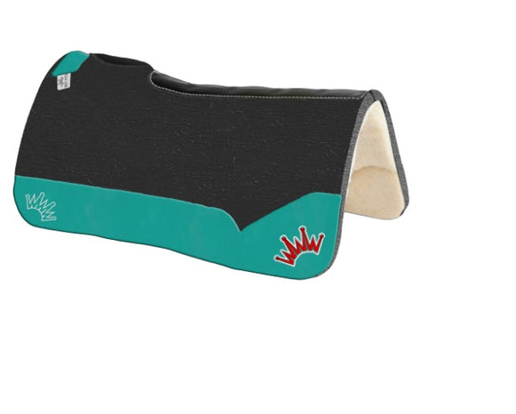 BESTEVER PAD 32X32 KUSH BLACK WOOL SADDLE PAD. Free: Best Ever Mule Tape Halter w/ 8.5′ Lead
