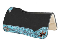 BESTEVER PAD 32X32 KUSH BLACK WOOL SADDLE PAD. Free: Best Ever Mule Tape Halter w/ 8.5′ Lead