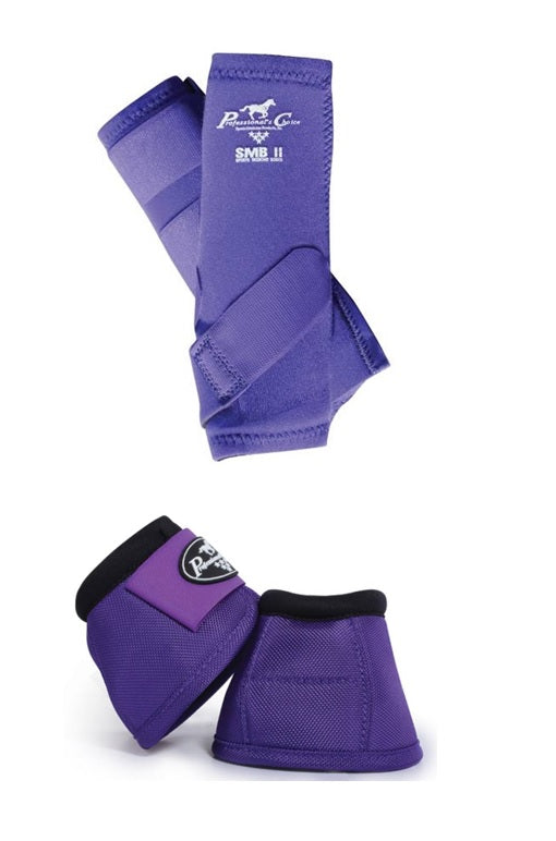Professional's Choice SMB Sports Medicine Boots II SMBII Purple (L)  & Professional's Choice Ballistic Overreach Boot (L)