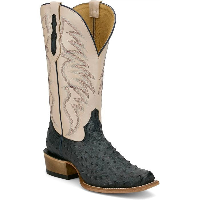 Tony Lama  Mens  Ranchero Tyler Ostrich Square Toe Cowboy Boots