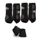 Professionals Choice Strike SMB 4 Pack Protective Splint Boots ( FREE Ballistic Overreach Bell Boots ) (M)