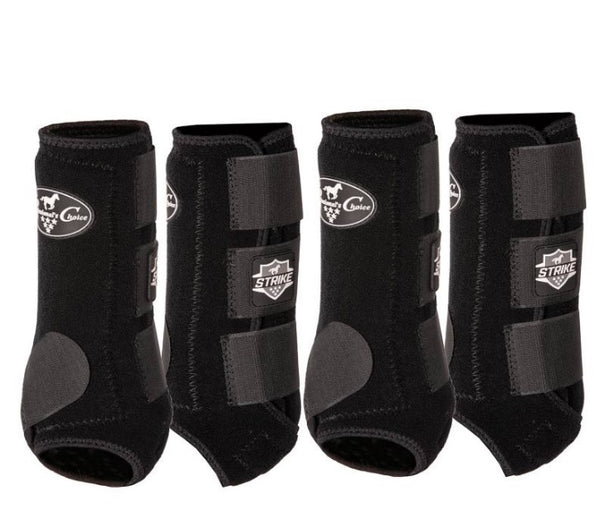 Professionals Choice Strike SMB 4 Pack Protective Splint Boots ( FREE Ballistic Overreach Bell Boots ) (L)