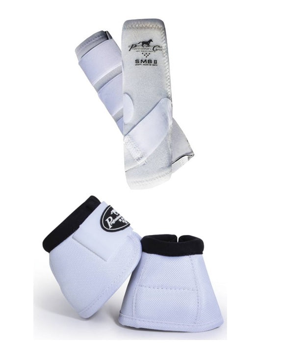 Professional's Choice SMB Sports Medicine Boots II SMBII WHITE (M)  & Professional's Choice Ballistic Overreach Boot (M)