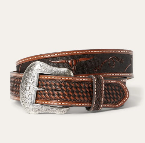 Stetson Western Icons Tooled Belt