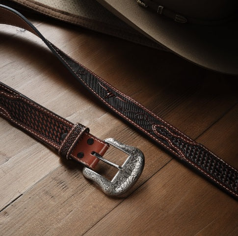 Stetson Western Icons Tooled Belt