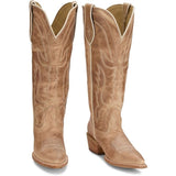Tony Lama® Ladies' Jess 15" Bone Goat Snip Toe Boots DR4250