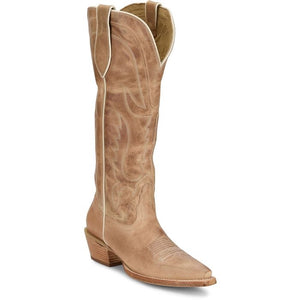 Tony Lama® Ladies' Jess 15" Bone Goat Snip Toe Boots DR4250