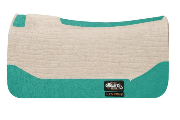 Weaver Leather Synergy Natural Merino Wool Felt Saddle Pad Free Braided Rope Halter with 10' Lead