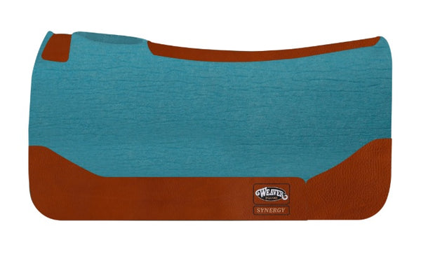 Weaver Leather Synergy Natural Merino Wool Felt Saddle Pad Free Braided Rope Halter with 10' Lead