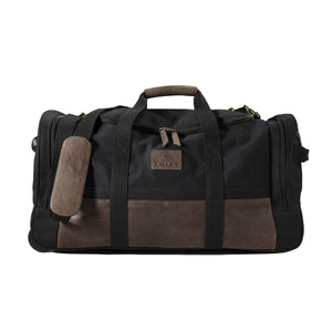 Ariat Western Duffel Bag Rolling Gear Canvas Black Brown A4700018107