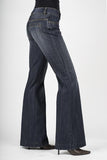 Stetson Womens Blue 100% Cotton Dark Wash City Trouser Flared Jeans 11-054-0202-0030 BU