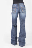 Stetson Womens Blue Cotton Blend Gold Stitch Jeans 11-054-0214-0803 BU