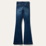 Stetson Womens 921 High Waist Flare Fit Blue Cotton Blend Jeans  11-054-0921-2407 BU