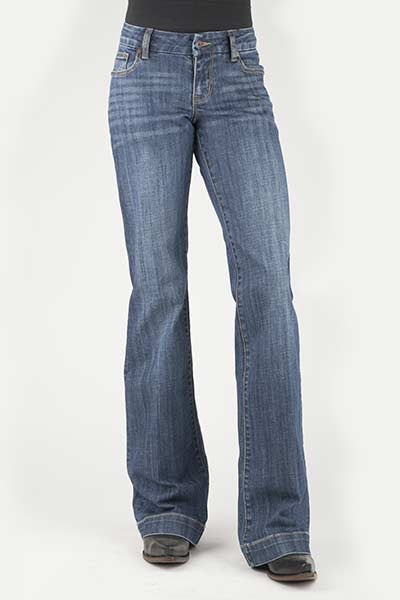 STETSON WOMEN'S 214 TROUSER PIERCED POCKET JEAN 11-054-0214-0808 BU ...