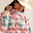 ARIAT WOMEN'S RANGER 1/2 ZIP SWEATSHIRT - TIFFANY PRINT - 10048636