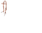 MARTIN SADDLERY BROWBAND HARNESS HEADSTALL WITH DEADWOOD BUCKLE LATIGO TIES