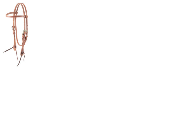 MARTIN SADDLERY BROWBAND HARNESS HEADSTALL WITH DEADWOOD BUCKLE LATIGO TIES