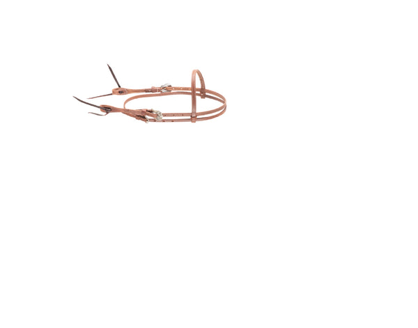 MARTIN SADDLERY BROWBAND HARNESS HEADSTALL WITH DEADWOOD BUCKLE LATIGO TIES