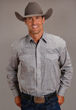 Stetson Western Shirt Mens Medallion Gray 11-001-0425-4006 GY