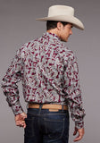 STETSON MEN'S PAISLEY PRINT LONG SLEEVE PEARL SNAP WESTERN SHIRT 11-001-0425-5026