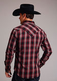 Stetson Western Shirt Mens L/S Red Marl Plaid 11-001-0478-6030 RE