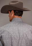 Stetson Western Shirt Mens Medallion Gray 11-001-0425-4006 GY