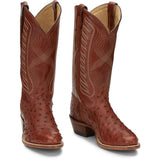 Tony Lama Mens McCandles Brandy Full Quill Ostrich Cowboy Boots " 9 EE "