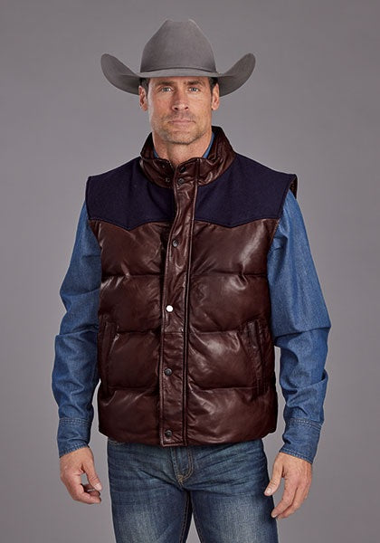 Stetson Quilted Leather Vest 11-097-0541-6028 BR