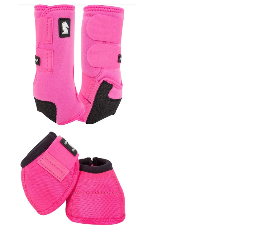 CLASSIC EQUINE COMBO BOOTS DYNO TURN BELL & LEGACY 2 SUPPORT BOOTS. * FREE * Rope Halter and 8-foot Leadrope