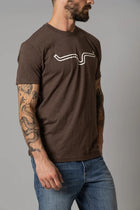 Kimes Ranch Men's Outlier Espresso Brown T-Shirt "XL"