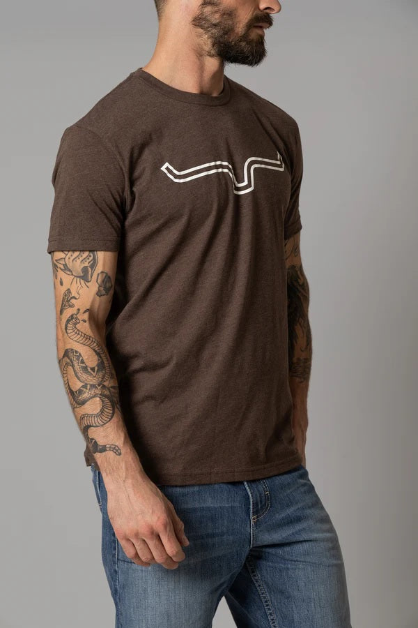 Kimes Ranch Men's Outlier Espresso Brown T-Shirt "XXL"