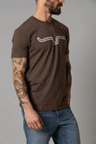 Kimes Ranch Men's Outlier Espresso Brown T-Shirt "M"