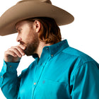 Ariat Men's Turquoise with Serape Team Logo Fitted Long Sleeve Western Shirt 10046720