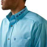 Ariat Mens Team Logo Twill Classic Long Sleeve Shirt Cenote Aqua SKU: 10044940