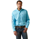Ariat Mens Team Logo Twill Classic Long Sleeve Shirt Cenote Aqua SKU: 10044940