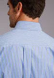 Stetson Western Shirt Mens Long Sleeve Periwinkle 11-001-0575-0802 BU