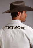Stetson Western Shirt Mens Wear L/S Snap White 11-001-0489-0025 WH