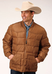 Roper Western Jacket Mens Rust Quilts Down Brown 03-097-0761-0530 BR