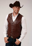 BROWN LAMB NAPPA LEATHER VEST BY ROPER 02-075-0520-0501 BR