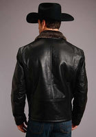 STETSON MEN'S LEATHER WESTERN OUTERWEAR JACKET 11-097-0539-6628 BL - HerraduraDeOro