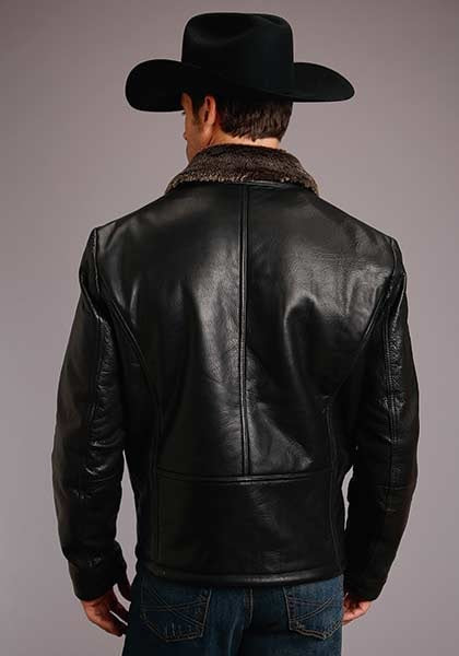 STETSON MEN'S LEATHER WESTERN OUTERWEAR JACKET 11-097-0539-6628 BL - HerraduraDeOro