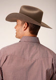 Roper Western Shirt Mens L/S Print Snap Red 03-001-0225-4026 RE